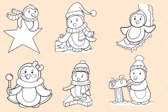 Winter Penguins Digital Stamps Product Image 3