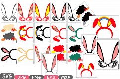 Easter Props Props Photo Booth Cutting Files svg Party Happy Easter SVG Bunny Mask easter rabbit props party decorations school tshirt -17p Product Image 4