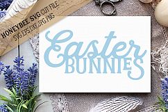 Easter Bunnies SVG Cut File Product Image 1