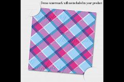 24 Pink and Blue Plaid Digital Papers, Tartan, Gingham Product Image 6