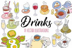 Drinks, vector illustrations Product Image 1