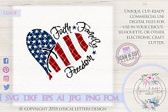 Faith Family Freedom American Patriotic USA Cut File LL043F Product Image 1