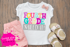 Fourth Grade Nailed It - Girl SVG Product Image 1