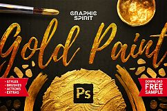 Gold Paint Effect For Photoshop Product Image 1