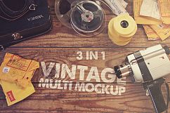 3 in 1 Vintage Mockup Product Image 1