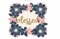 SP Vinyl Floral Blessed Wreath Sublimation Design Product Image 3