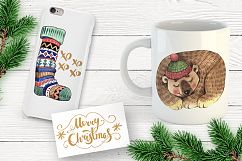 Merry Christmas and Happy Holidays PNG elements Product Image 6