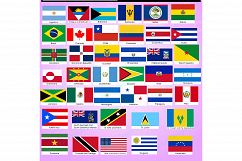 American countries / American country Flags / country flag / High Quality / Vector flags / digital flag / printable flag / Collage Sheets Product Image 3