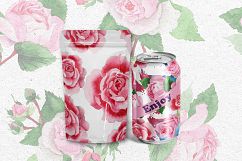 Pink roses PNG watercolor design set Product Image 5