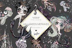 Halloween Mermaid Clipart Product Image 4