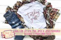 Turkey Y&#039;all SVG, DXF, AI, EPS, PNG, JPEG Product Image 1
