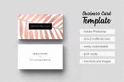 Rose Gold Foil Marble Business Card Product Image 1