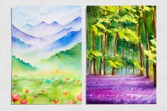 Spring Landscapes. Watercolor. Product Image 5