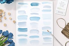 Watercolour Photoshop brushes brush strokes with bonus PNG Product Image 2