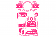 Birth stats svg, birth stats template, birth announcement Product Image 2