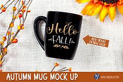 Fall / Autumn / Thanksgiving Black Mug Mock up Product Image 1