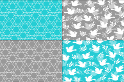 Blue Gray Hanukkah Patterns Product Image 3