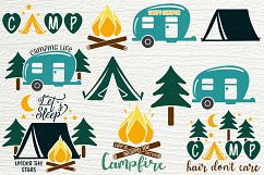 Camping | BUNDLE - 11 Designs | SVG, DXF, EPS, PNG Cut Files Product Image 2