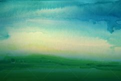 Abstract watercolor hand painted landscape background. Product Image 1