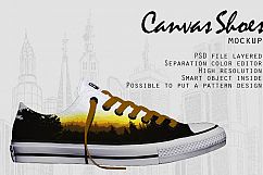 Low up Canvas Shoes Mockup Product Image 6