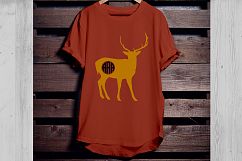 Deer Silhouettes SVG, Deer SVG, Deer SVG Cutting Files, Deer Monogram Svg, Antler Svg, Dear Head Svg, Monogram Svg Frames, Deer Dxf, Eps. Product Image 3