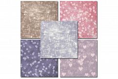Bokeh Galaxy Digital Paper - Periwinkle and Blush Night Sky Product Image 3