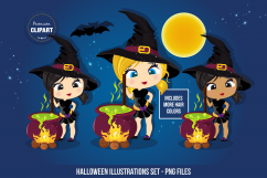 Halloween witch graphics, Halloween illustrations Product Image 2