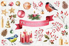 Watercolor Christmas cliparts Product Image 4