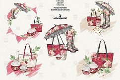 Watercolor &quot;Rain Romance&quot; design Product Image 3