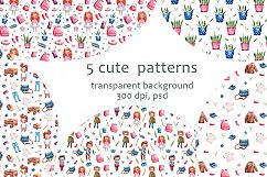 Busy Children - Watercolor Clip Art Set Product Image 5