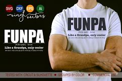 Funpa Like a grandpa only cooler SVG DXF cut ready file Product Image 1
