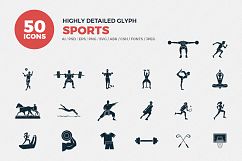 Glyph Sports Icons Set Product Image 1