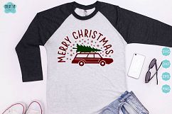 Christmas Car With Tree Svg, Dxf, Png, Eps Product Image 1