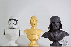 Papercraft Star Wars, C3PO Statue, Papercraft C3PO sculpture Product Image 3