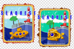 Sea themes. For T-shirts and banners. Product Image 2