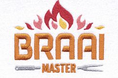 Braai BBQ Master Flamed Embroidery Download Design Product Image 8