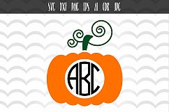 Pumpkin Monogram Frames SVG Product Image 1