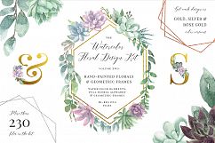 Watercolor Floral Design Kit 2 Product Image 1