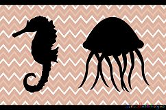 Sea animals silhouette / vector sea animal / sea animal SVG file / EPS vector / sea animals clipart Product Image 4