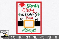 Christmas Countdown SVG Cut File - Santa SVG DXF PNG EPS Product Image 1