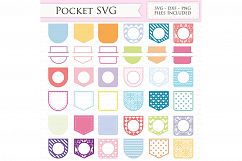 Shirt Pocket SVG Files - Decorative Pocket monogram svg  Product Image 1