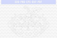 Halloween SVG Cut File, Pumpkin Papercut Template, DXF PDF Product Image 3