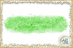 Lime Green Glitter Greenery Digital Clipart Brush Stroke - 24 of beautiful PNG files Product Image 6