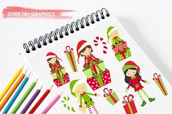 Elves and Gifts graphics and illustrations Product Image 3