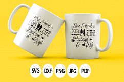 Best friends for life husband and wife  , svg DXF pdf jpg PNG - Cutting Files - Wall art - Clip Art  Product Image 7