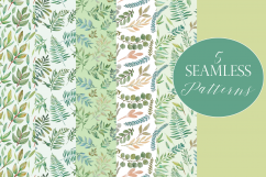 Greenery - Watercolor Green Leafs Product Image 4