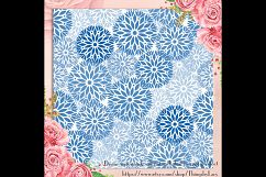 100 Seamless Romantic Wedding Dahlia Flower Digital Papers Product Image 2