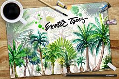 watercolor exotic trees Product Image 10