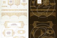 Golden Monoline Decor. Vector Bundle. Product Image 2
