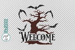 Trick or treat Welcome Halloween Halloween farmhouse sign Product Image 2